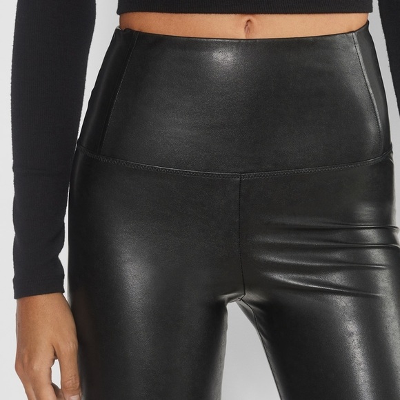 Aritzia Wilfred black vegan leather Daria high rise legging pants - XS NWOT - Picture 4 of 7